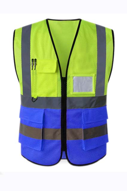 網格拼接多功能反光服裝馬甲